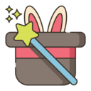 rabbit,bunny,animals,hat,entertainment,birthday and party,magic wand,magic,hobbies and free time,fluffy,disappear,magic hat,magic trick,magician hat